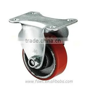 Medium Duty Iron PU Caster Wheel With Fixed thumbnail-1