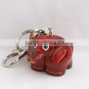 Handmade Leather Elephant Key Chain thumbnail-4