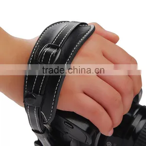 Factory Supply Cheapest Leather Hand Digital Wrist Grip Strap With Quick Release Plate for DSLR Camera thumbnail-2