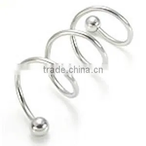 Twister 3 Hoops Cork Screw Ear Jewelry thumbnail-1