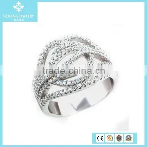 Fast Production 925 Silver Diamond Ring With Green Stone thumbnail-6