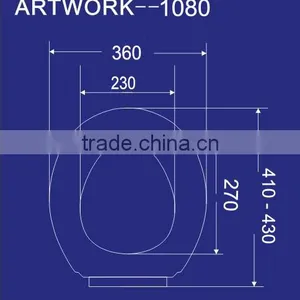 Round Shape Lamosa Toilet Parts Toilet Seat Plastic Hinge thumbnail-6