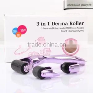 Widely Used Cheap Dermo Roll Kit 3 in 1 Derma Roller With Replcaeable Roller for Beauty thumbnail-3
