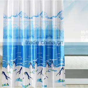 Fabric Shower Curtain Bathroom Curtain With 12 Hooks Waterproof Bath Curtain thumbnail-2