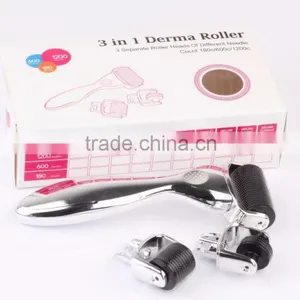3 in 1 Derma Roller 180/600/1200 Needles Microneedling Dermaroller Manufacturer thumbnail-3