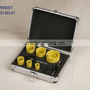 9pc High Speed Bi-metal Hole Saw Cutter Set Kit Metal Box Package thumbnail-1