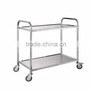 Two Layered Stainless Meal Tea Serving Hand Trolley Cart (XJTY29-2) thumbnail-2