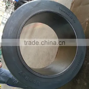 China Factory Supply Hot Sales Top Quality Press on Tires Smooth Pattern Tire 18x8x12 1/8 for Port Container Trailers thumbnail-2