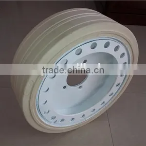 Scissor Lift Platform Solid Tire With REACH Certification and Different Colors Rims With Brake thumbnail-3