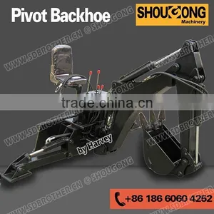 Skid Steer Loader Attachment Pivot Backhoe thumbnail-1