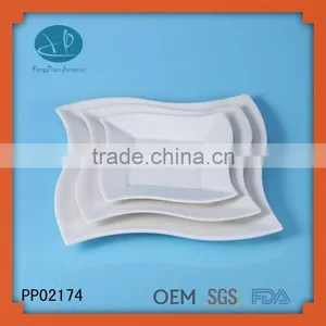 Porcelain Hotel Used Dinner Plate,wave Shape Plate Set,new Products Plate Set thumbnail-1