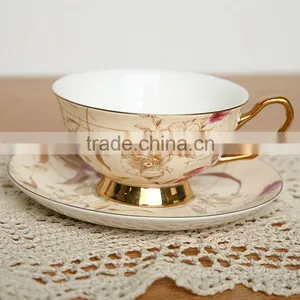 Beauty Porcelain Ceramic Coffee Cups and Saucers thumbnail-1