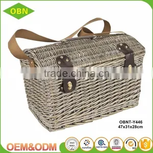 Wholesale High Quality Cheap Luxury Wicker Personalized Disposable Empty Mini Picnic Basket thumbnail-2