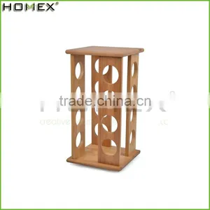 Home Bamboo Revolving Spice Rack With 16 Glass Spice Jars/Homex_Factory thumbnail-1