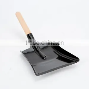 Metal Fire Shovel With Wooden Handle Black Ash Coal Remove Spade Scoop thumbnail-1