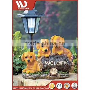 New Inventions In China Art Work Dog Resin Craft Solar Led Garden Lighting Outdoor thumbnail-3