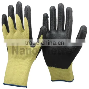 NMSAFETY 10 Gauge Aramid Fibers Knitted Liner Coated Black Nitrile on Palm Work Gloves thumbnail-1