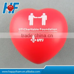 Red Heart Shape pu Anti Stress Squeeze Reliever Ball Toy thumbnail-5