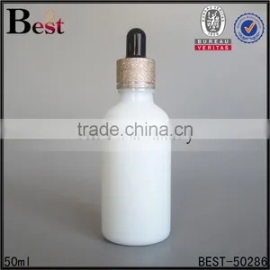 Cosmetic Oil 30ml Glass Bottle White 30ml Glass Dropper Bottle for Skin Care thumbnail-3