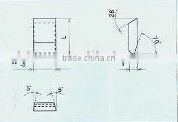 Tungsten Carbide Tipped Tip Blade for Circular Saw *special*straight Top(1231) thumbnail-1