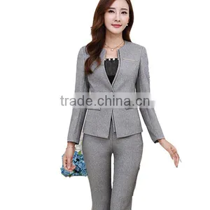 Free Sample Best Office Staff Uniform Designs For Women Korean New Style thumbnail-5