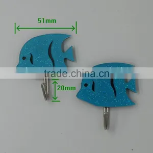 Wholesale Sea Fish Self Adhesive Acrylic Plastic Wall Hook thumbnail-1