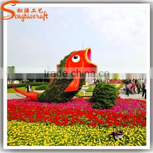 Factory Design 3 Meter Metal Structure Peacock Artificial Topiary Animal Artificial Grass Animal thumbnail-6