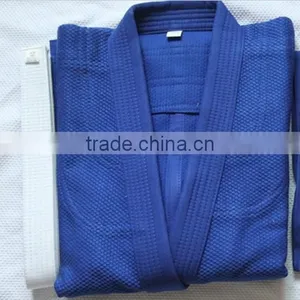 Martial Arts Judo Uniforms 100% Cotton Blue Judo gi Fabric Sale thumbnail-2