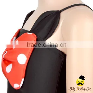 Children Cute Cartoon Character Strap Kids Little Girl Flash Bow One Piece Little Girl Swimwear Beach Clothes thumbnail-4