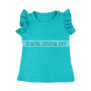 Newborn Baby T-shirt Summer 2017 Slim Fit 100% Cotton Girl Ruffle Sleeve Shirts thumbnail-2