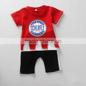 Wholesale Summer Cotton Printing Boys Kids t Shirt and Shorts thumbnail-1