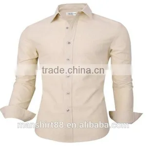 2016 New Wholesale Plain Oxford Cotton Button Down Custom Mens Casual Dress Shirts thumbnail-1