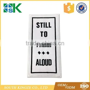 Wholesale White Embroidered Letter Patches Custom for Clothes Still to Think Patches thumbnail-1