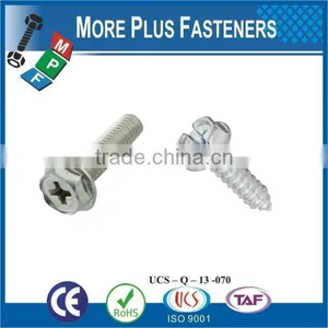 Taiwan M3 M12 M3-0.5 x 10mm DIN 965 Phillips Drive Flat Head Grade A2 Stainless Steel Machine Screw With Double Lock Washer thumbnail-6