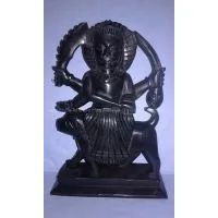 Designed Black Marble Bhairo Baba Statue HANDMADE MARBLE HOME DECOR ART BEST GIFT thumbnail-1