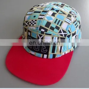 TRIBAL PATTERN 5 PANEL HAT AZTEC PRINT FABRIC FOR HAT thumbnail-1