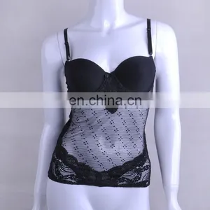 Hot Sale Black Lace Transparent Sexy Camisole thumbnail-2