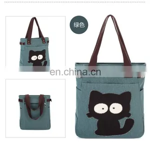 JL Bag17027 2017 Woman Bag Canvas Leisure Cat Bag Modern Lady Bag thumbnail-4