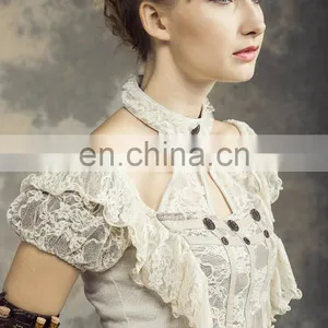 Steampunk Long Sleeve Shirt With Choker-collar thumbnail-6