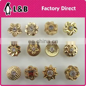 Latest Design Fashion Custom Jeans Button Silver Metal Botton Glass Stone thumbnail-6