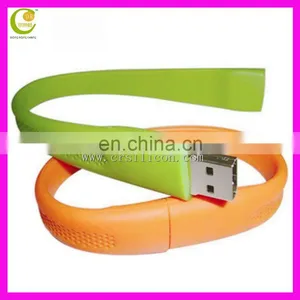 Custom Logo Usb Flash Drive Wrist Watch Nice Wrist Band Custom Reflective Slap Bracelets thumbnail-1