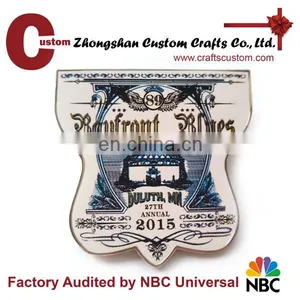Custom Printed Logo Enamel Metal Hat Badge thumbnail-6