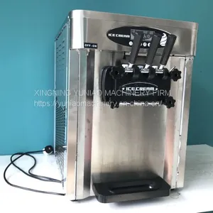 New Design Table Top Stainless Steel 2+1 Mixed Flavors Ice Cream Machine, Soft Service Ice Cream Machine WT/8613824555378 thumbnail-3