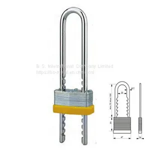 Laminated Steel Padlock With Adjustable Shackle Cartoon Combination Padlock thumbnail-1