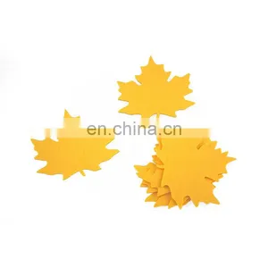 Various Colors Thanksgiving Maple Leaf Felt Drink Coaster Set for Autumn thumbnail-4