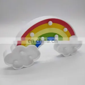 LED Rainbow Colorful Night Light Batteries Powered Decorative Light For Baby Bedside Lamp thumbnail-3