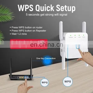 Wifi Extender 5GHz Signal Amplifier 802.11N Wifi Booster 1200Mbps Wifi Repeater With US/EU Plug thumbnail-2