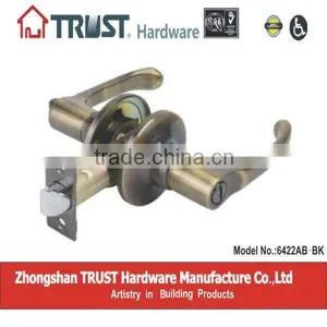 6422AB-BK:TRUST ANSI Grade 3 Tubular Privacy Lever Lock thumbnail-1