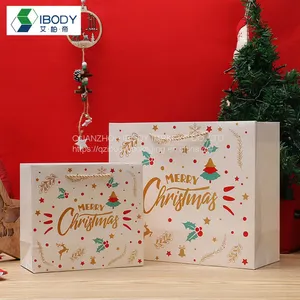 Customized Logo Printed Luxury Eco-Friendly Ribbon Handles Art Cardboard Gift Shopping Paper Bag thumbnail-3