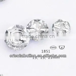 Dyeable Clear Acrylic Stone Button thumbnail-1